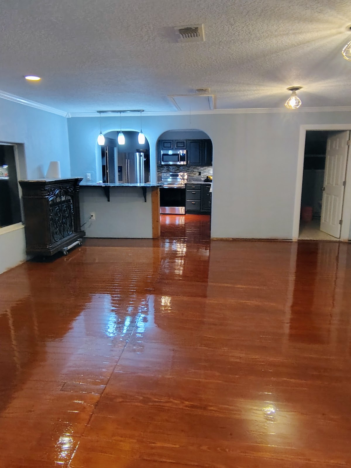 Restored hardwood floor after